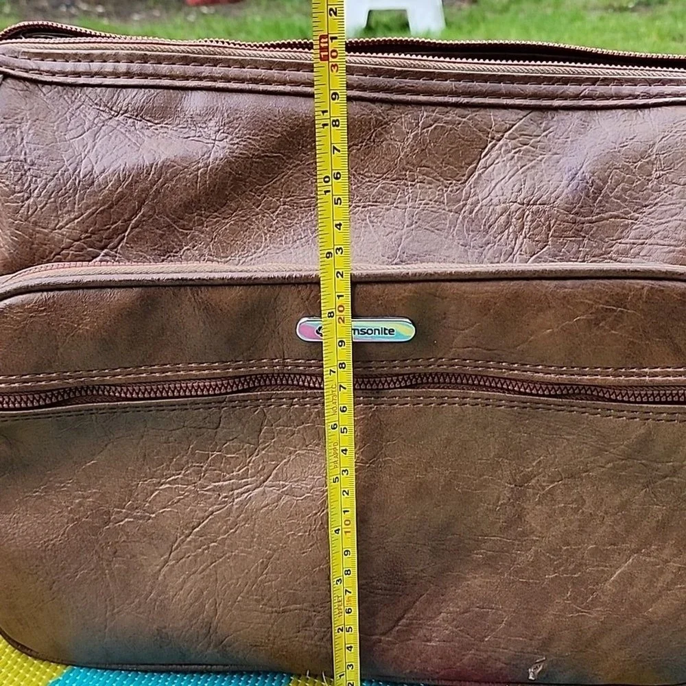 Samsonite Silhouette II Travel Bag Unisex Medium Brown Vintage Retro Classic